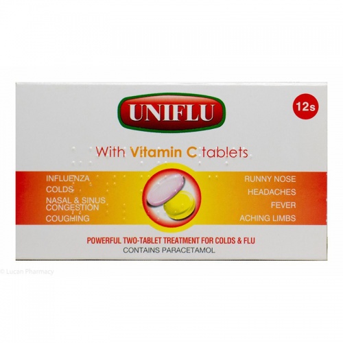 Uniflu with Vitamin C - 24 Tablets